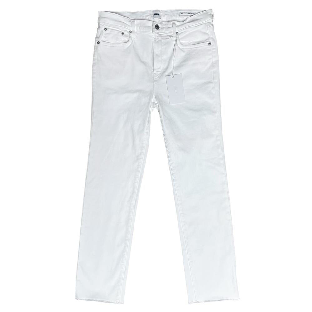 EDWIN NWT Bree Slim Straight Ankle Stretch Jeans in Optic White Size 29